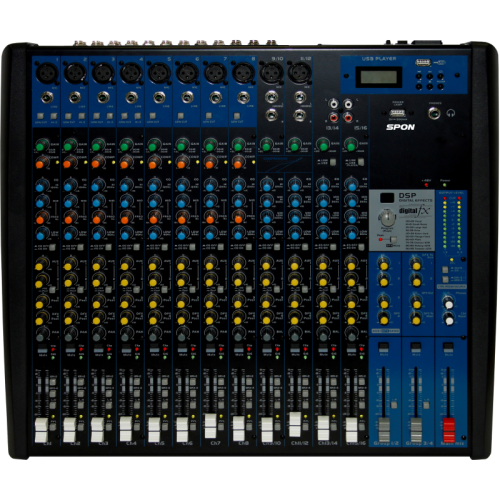 16-Channel Analog Mixing Console - SAP-F16A